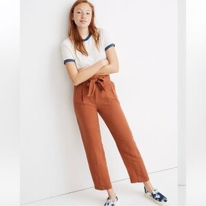 Madewell Linen-Blend Paperbag Pants